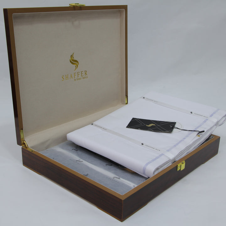 Premium Shaffer Soft Cotton [ ATLANTIC ] White Color - Galaxy Apparel clothing shops