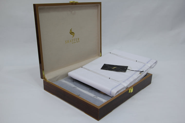 Premium Shaffer Soft Cotton [ ATLANTIC ] White Color - Galaxy Apparel clothing shops