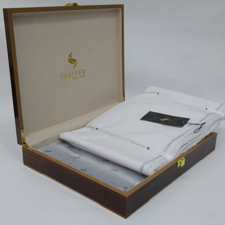 Premium Shaffer Soft Cotton [ ATLANTIC ] White Color - Galaxy Apparel clothing shops