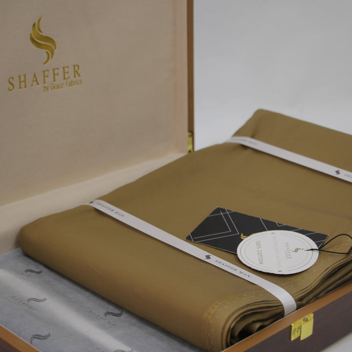 Premium Shaffer Hard Cotton [ Dildar Latha ] Golden Color - Galaxy Apparel clothing shops