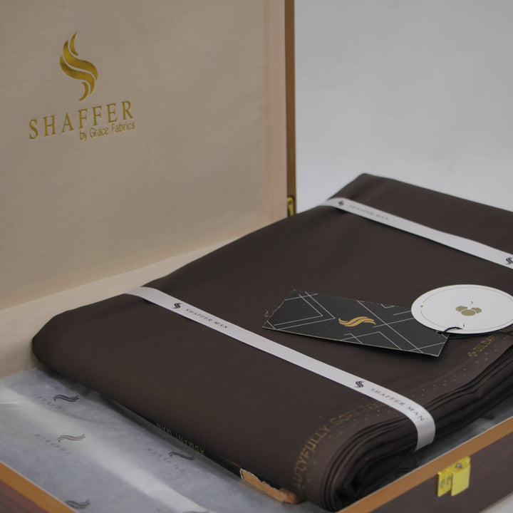 Premium Shaffer Hard Cotton Chocolate Color [ Dildar Latha ] - Galaxy Apparel clothing shops