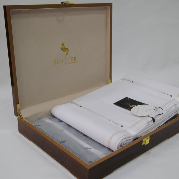 Premium Shaffer Hard Cotton [ Dildar Latha ] White - Galaxy Apparel clothing shops