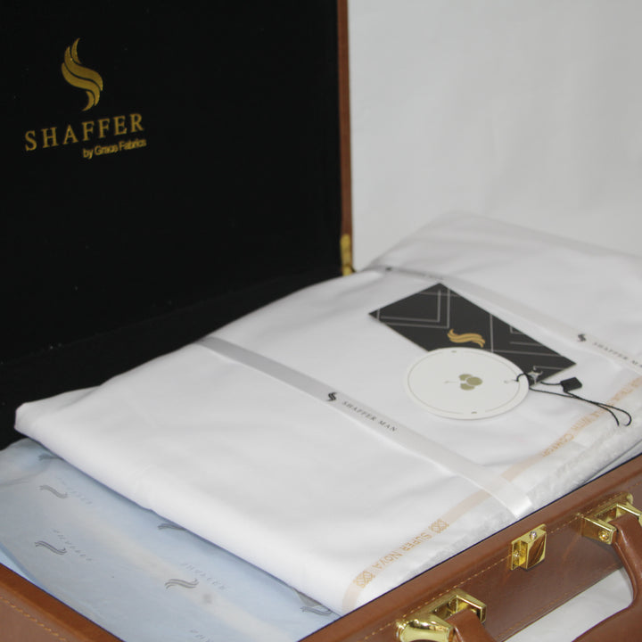 Premium Shaffer Soft Cotton [ Supper Nova ] White Color - Galaxy Apparel clothing shops