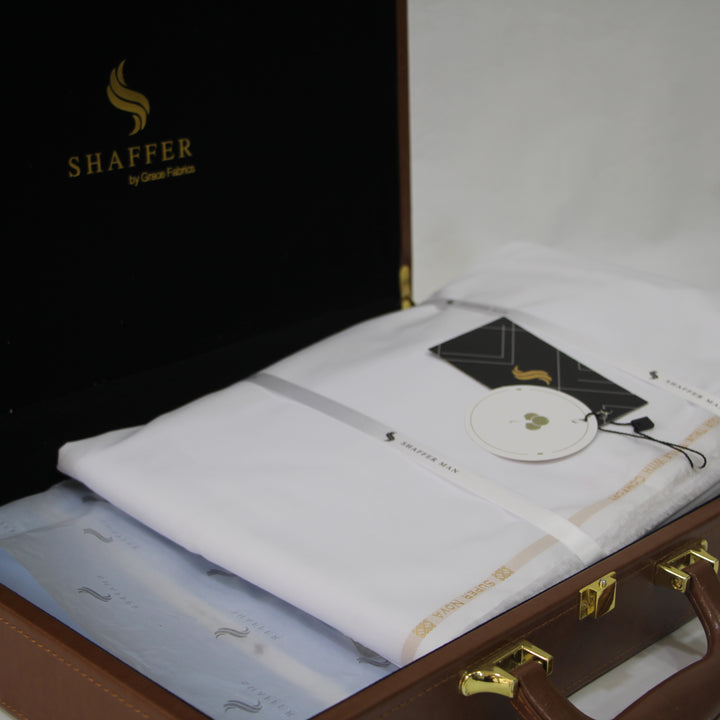 Premium Shaffer Soft Cotton [ Supper Nova ] White Color - Galaxy Apparel clothing shops