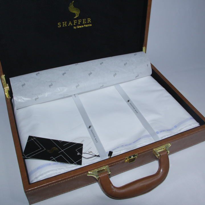Premium Shaffer Cotton White Color - Galaxy Apparel clothing shops
